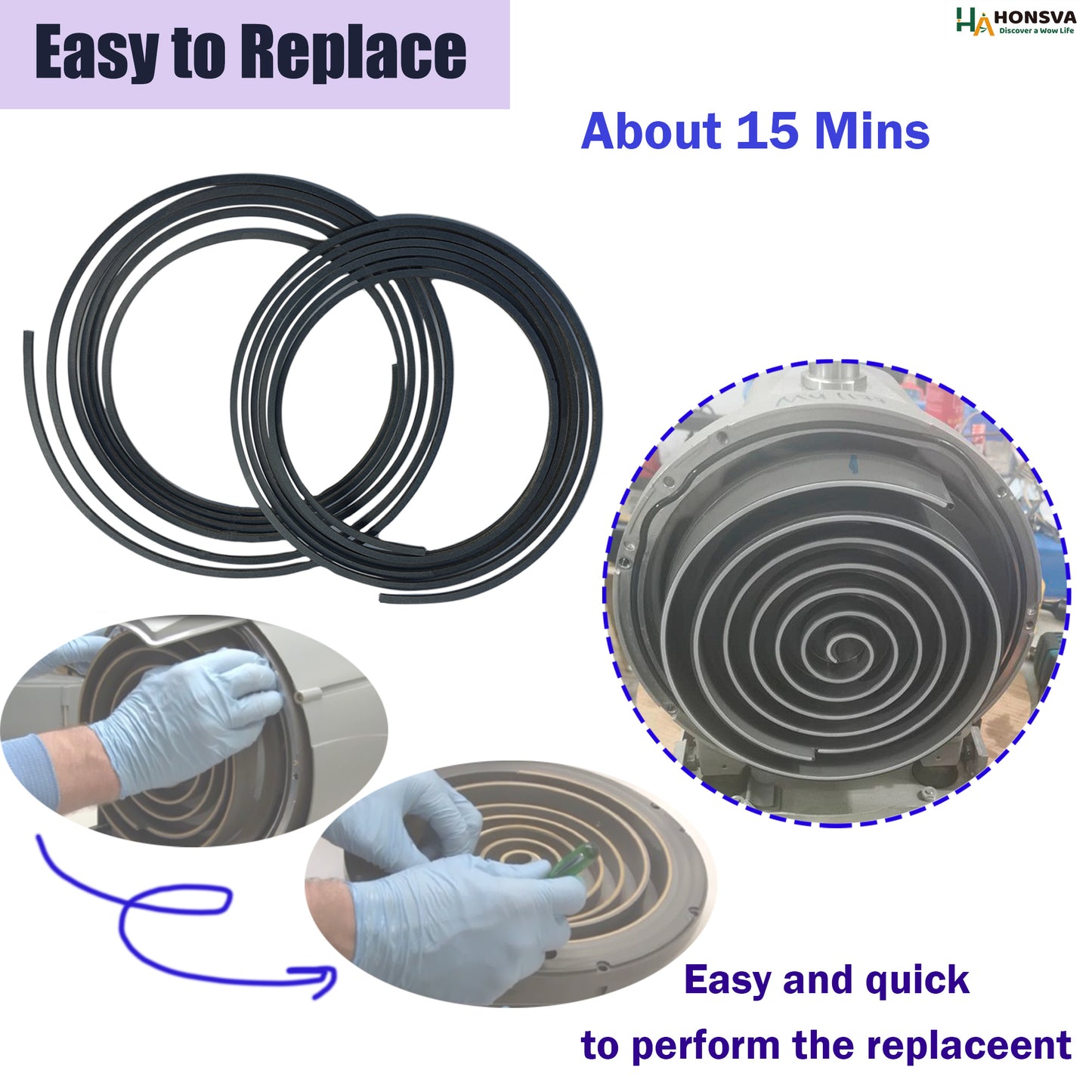 Tip Seal Replacement for Agilent Dry Scroll Vacuum Pump-IDP Series-Dark Grey