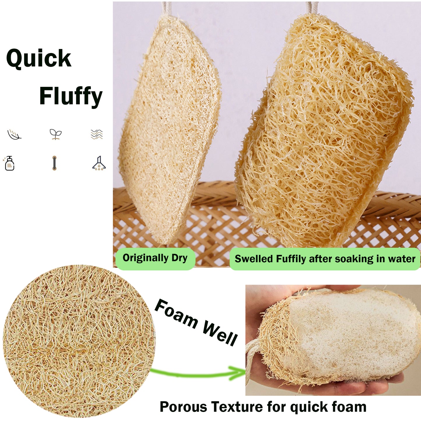loofah sponge for dish cleaning