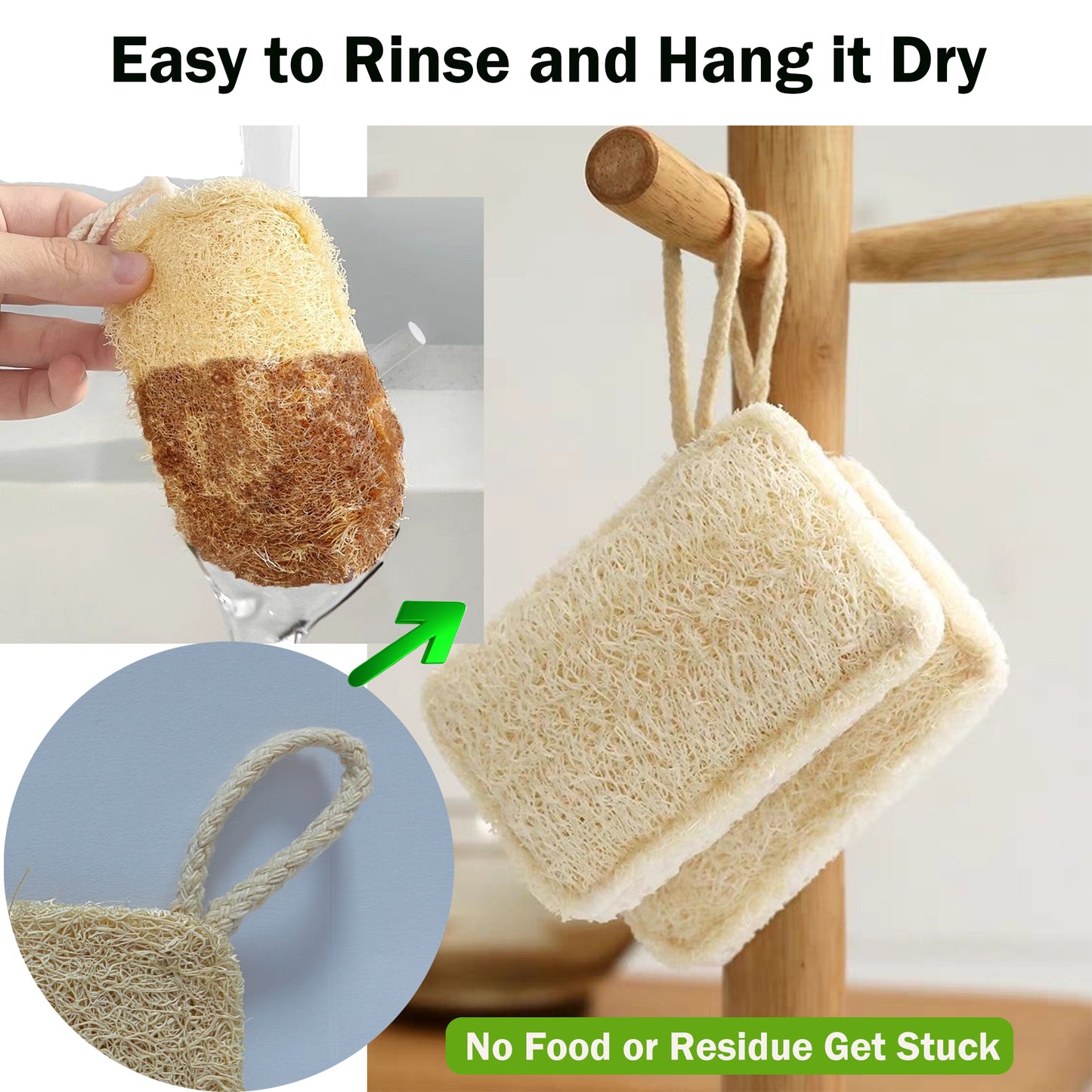 natural loofah sponge for dish cleaning