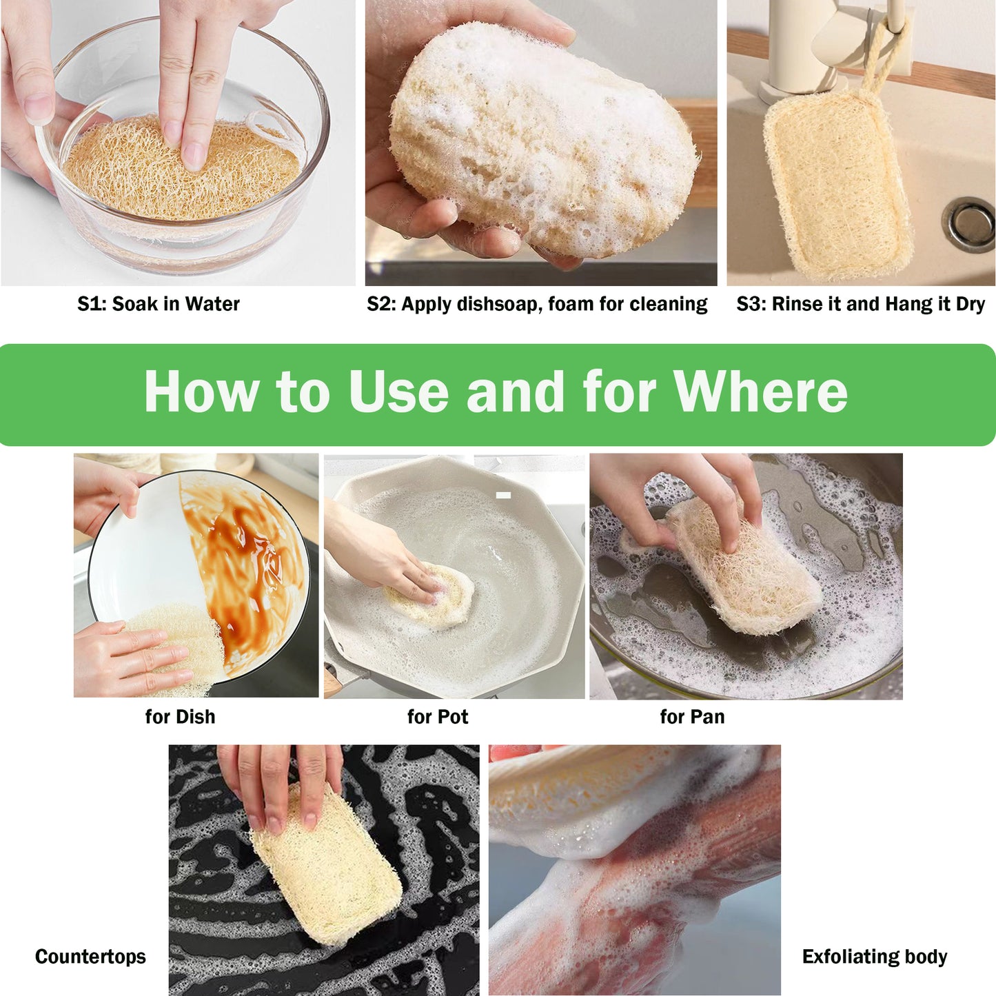magic loofah sponge for kitchen