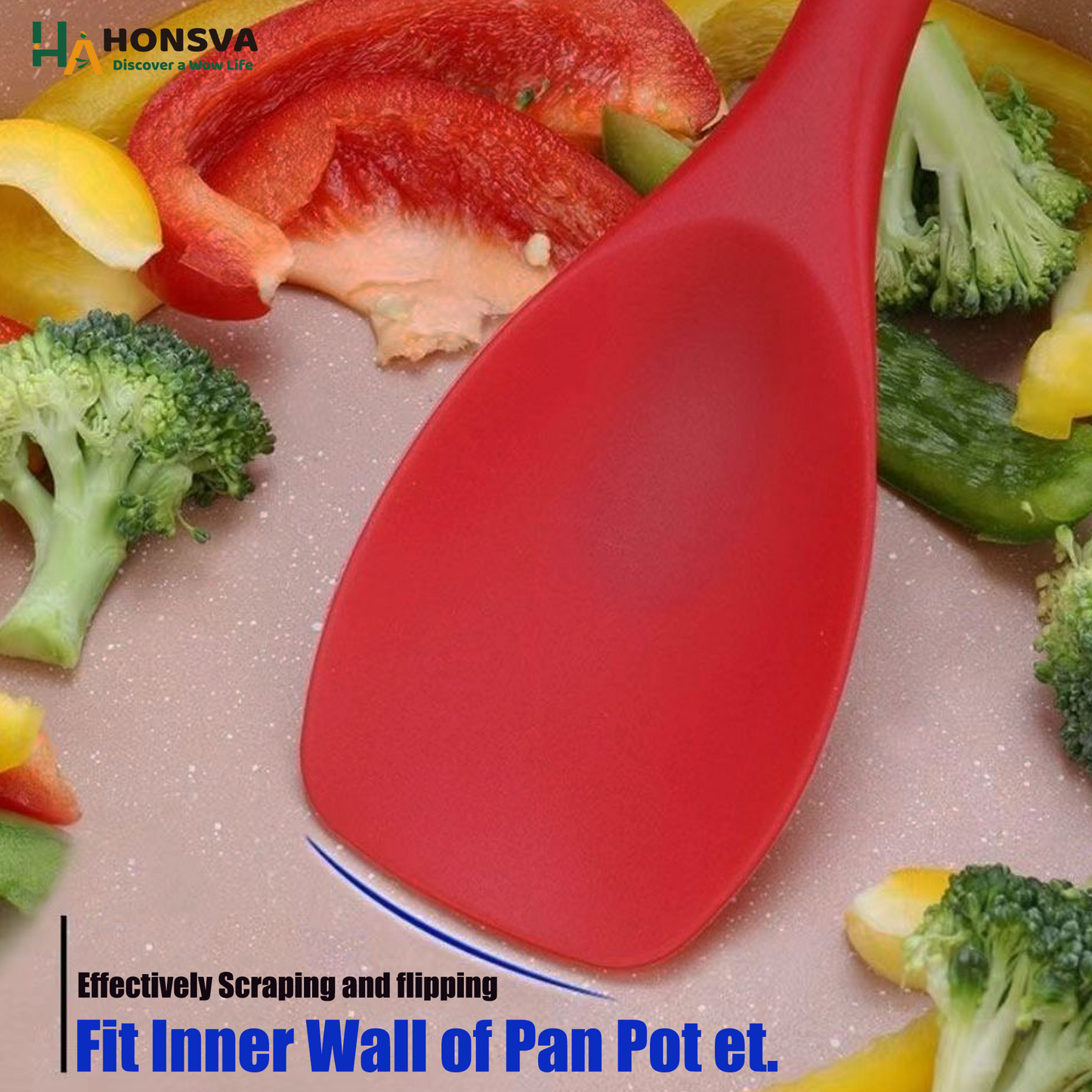 Silicone Spatulas, Heat-Resistant for Cooking, Flipping, Baking