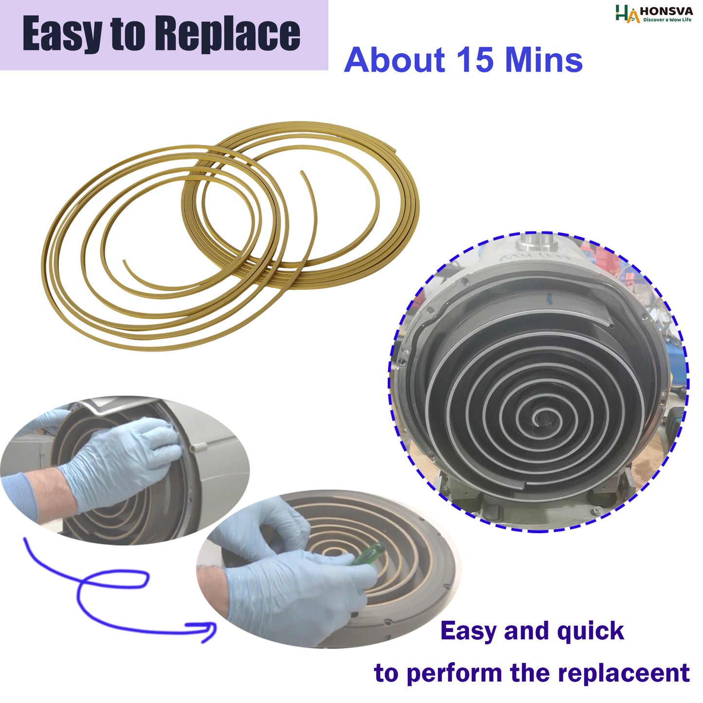Tip Seal Replacement for Agilent Dry Scroll Vacuum Pump-IDP Series