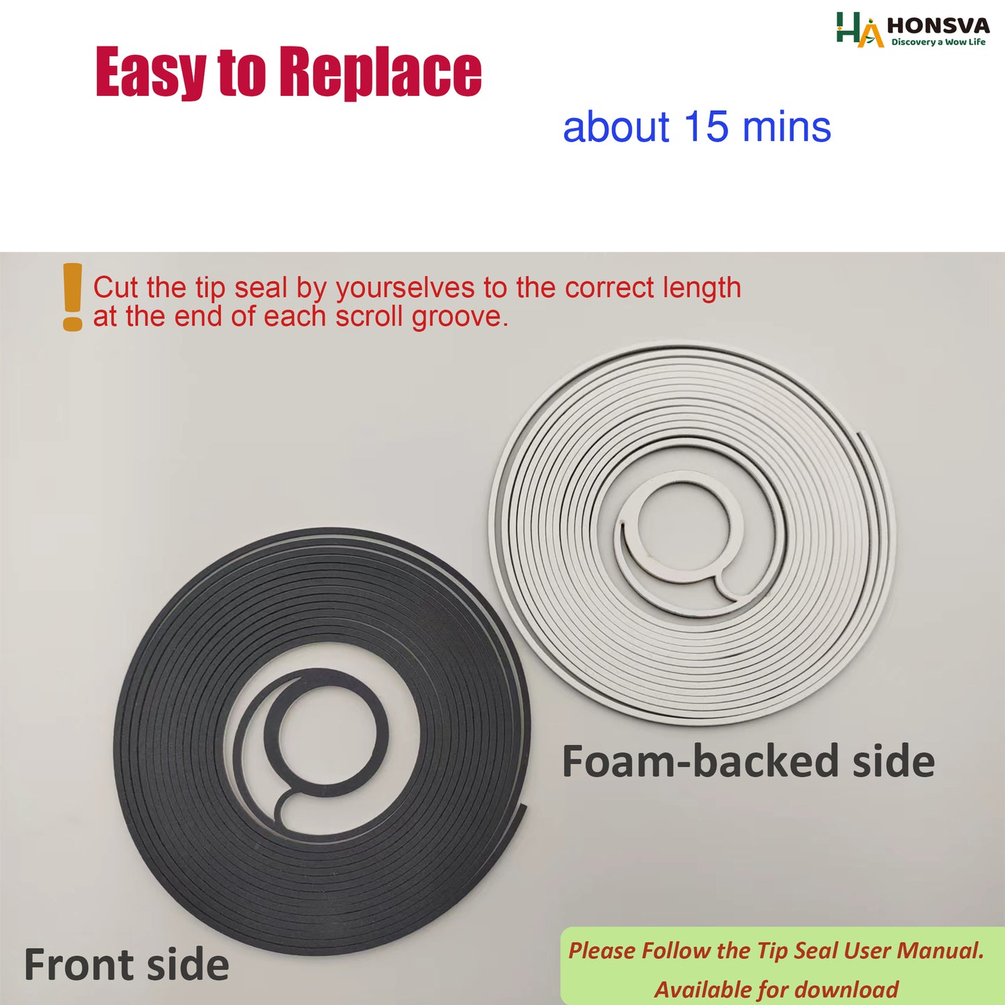 Tip Seals Replacement for Leybold SCROLLVAC SC 5D/15D/30D