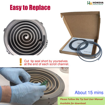 Tip Seals Replacement for Leybold SCROLLVAC 15/18 Plus--Grey