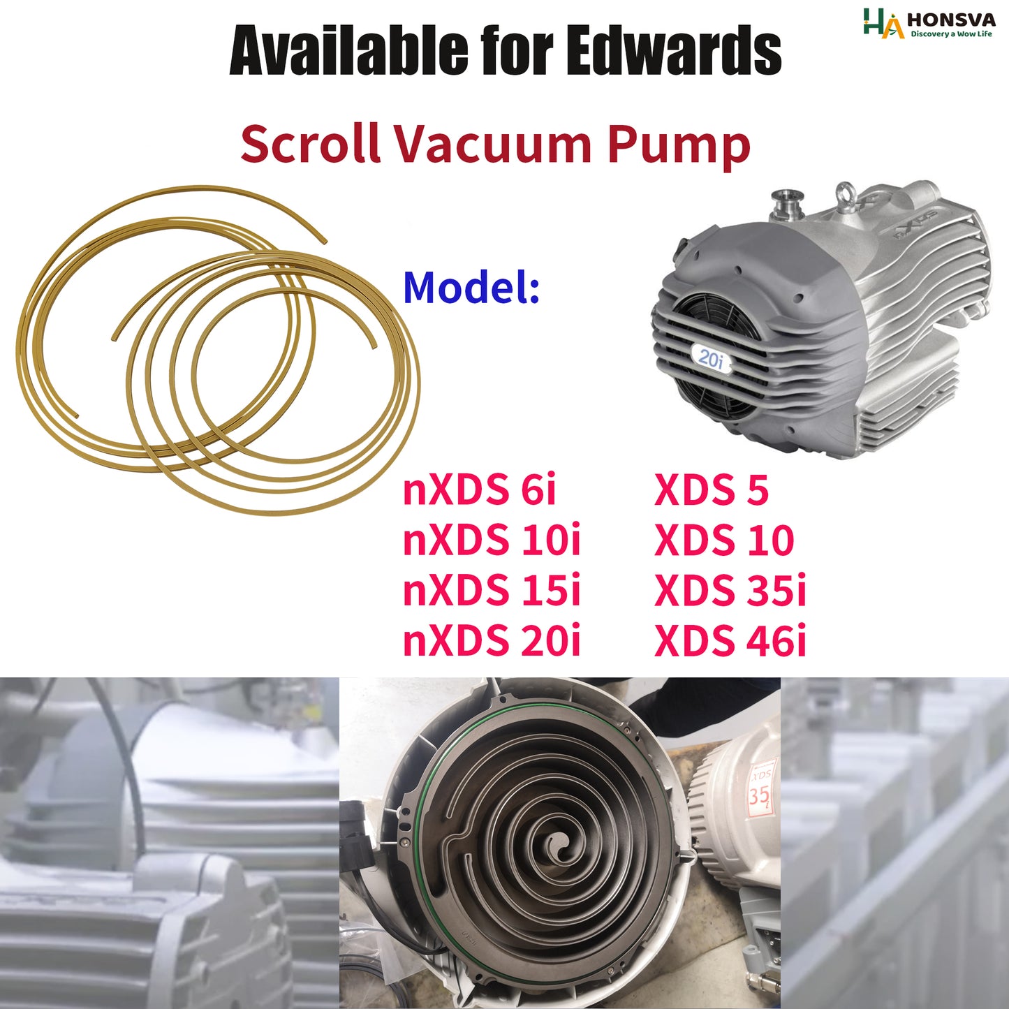Tip Seal Kit for Edwards nXDS & XDS Series-nXDS 6i/10i/15i/20i-Yellow