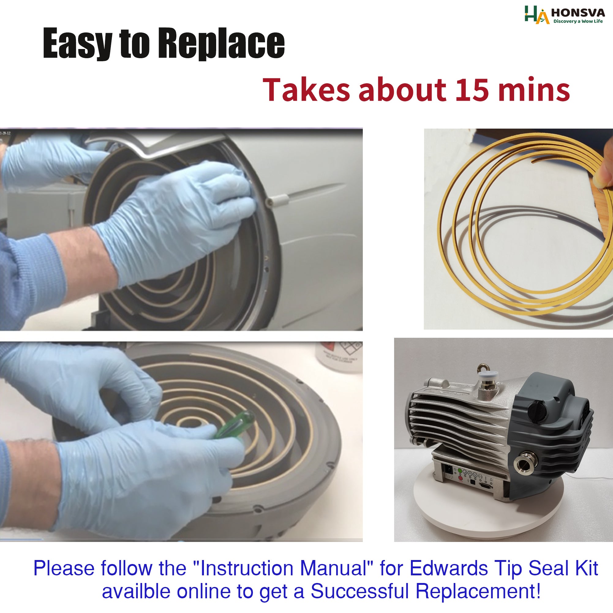 Tip Seal Kit for Edwards nXDS Series-nXDS 6i/10i/15i/20i A731-01