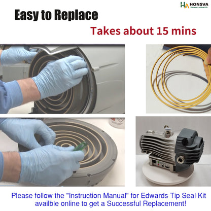 Tip Seal Kit for Edwards nXDS & XDS Series-nXDS 6i/10i/15i/20i-Yellow