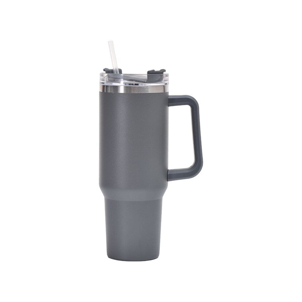 40 oz Insulated Tumbler with Handle & Straw Lid